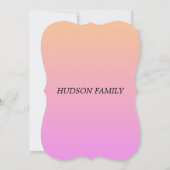 シンプルのクリスマス家族の挨拶状 招待状 (裏面)