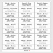 シンプルのゲスト名と住所の出荷ラベル シール (シート)