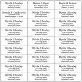 シンプルのゲスト名と住所の出荷ラベル シール (正面)