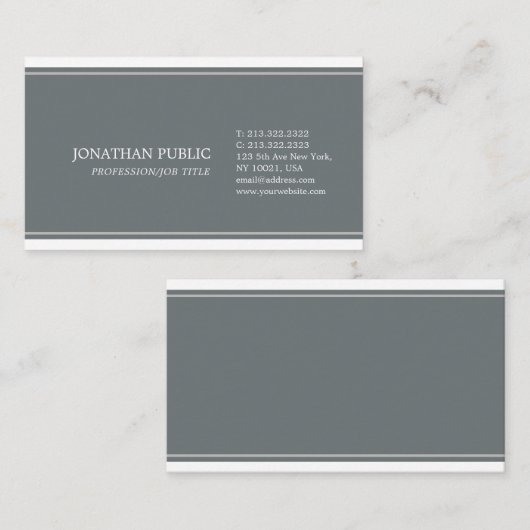 シンプルのシンプルな調和の色が洗練モダンされた 名刺 (正面/裏面)