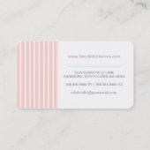 シンプルのストライプなモノグラムの名刺のテンプレート 名刺 (裏面)