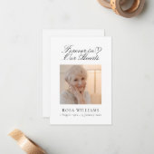 シンプルのハート葬記念カード ノートカード (正面/裏面インサイチュ)