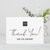 シンプルのビッ感謝していクビッグとロゴブランディングTha サンキューカード (スタンド正面)