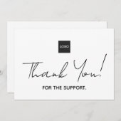 シンプルのビッ感謝していクビッグとロゴブランディングTha サンキューカード (正面/裏面)
