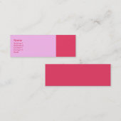 シンプルのピンク スキニー名刺 (正面/裏面)