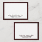 シンプルのホワイトタイポグラフィ名のタイトル会社 ノートカード (正面/裏面)