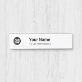 シンプルのホワイトビジネスロゴの名前 サインプレート