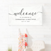 シンプルのミニマリストのスクリプ結婚ト 横断幕 (インサイチュ)