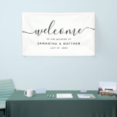 シンプルのミニマリストのスクリプ結婚ト 横断幕 (トレードショー)