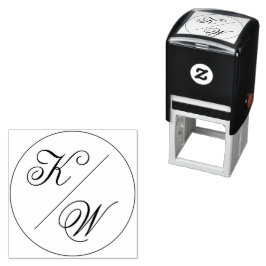 シンプルのミニマルChasy Typographic結婚のモノグラム セルフインキングスタンプ
