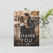 シンプルのモダン写真結婚の種類 サンキューカード (スタンド正面)