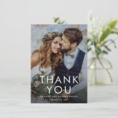 シンプルのモダン写真結婚の種類 サンキューカード (スタンド正面)