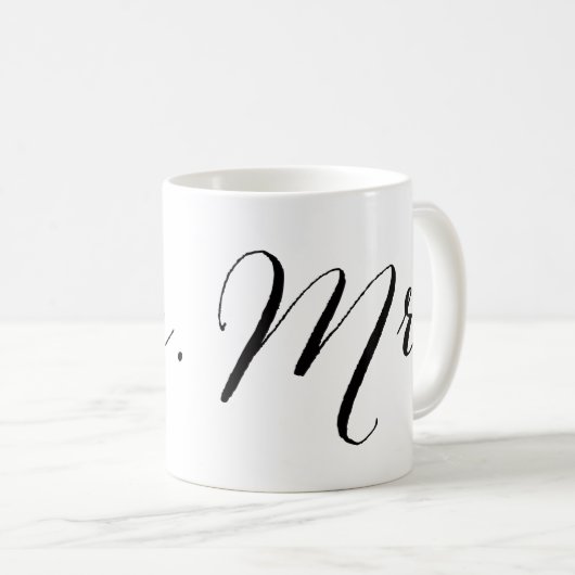 シンプルのモダンScriptスタイリッシュ Groom結婚 Gift コーヒーマグカップ (正面右)