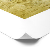 シンプルのラインアートアウトライン蝶の背景 ポスター (角)