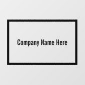 シンプルの会社名ここブラック文字テンプレート ウィンドウサイン (シート)