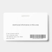 シンプルの写カスタム真と社員名記 バッジ (裏面)