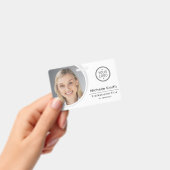 シンプルの写カスタム真と社員名記 バッジ (手持ち)