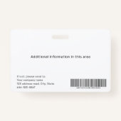 シンプルの写カスタム真と社員名記 バッジ (裏面)