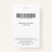 シンプルの写カスタム真と社員名記 バッジ (裏面)