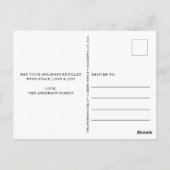 シンプルの写真のクリスマス ポストカード (裏面)