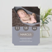 シンプルの写真の誕生の発表 案内状 (スタンド正面)