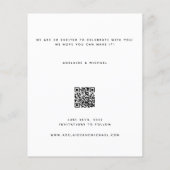 シンプルの写真を保存する日付QRコード チラシ (裏面)