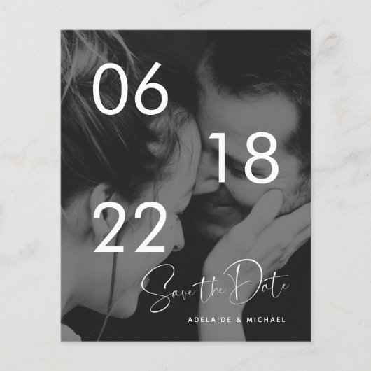 シンプルの写真を保存する日付QRコード チラシ (正面)