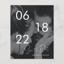 シンプルの写真を保存する日付QRコード チラシ