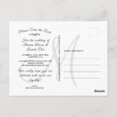 シンプルの写真カレンダー日付カードを保存します ポストカード (裏面)