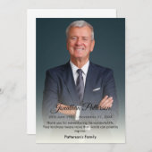 シンプルの写真サンキューカード |悔やみや弔慰 サンキューカード (正面/裏面)