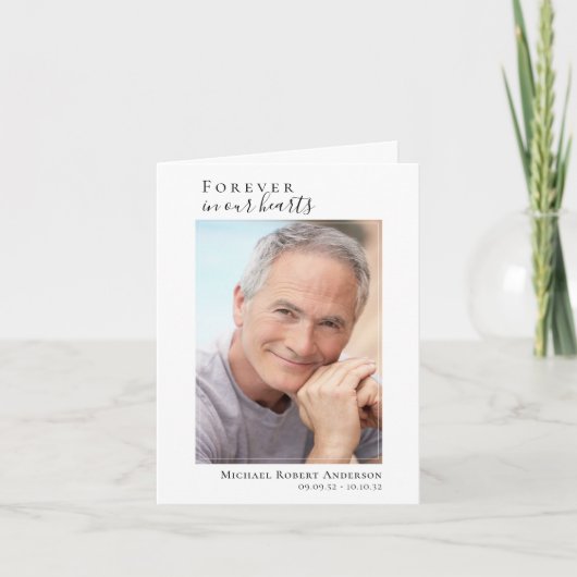 シンプルの写真サンキューカード |悔やみや弔慰 サンキューカード (正面)