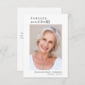 シンプルの写真サンキューカード |悔やみや弔慰 ノートカード (正面/裏面)