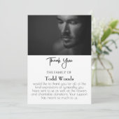 シンプルの写真サンキューカード、悔やみや弔慰 招待状 (スタンド正面)