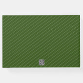 シンプルの写真タブ卒業グリーンゲストブック ゲストブック (裏面)