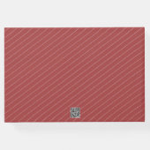 シンプルの写真タブ卒業式レッドゲストブック ゲストブック (裏面)