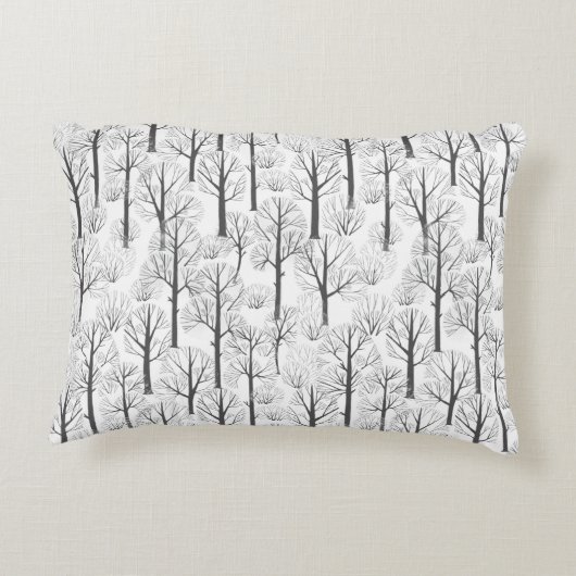 シンプルの冬の木模様 アクセントクッション (裏面)