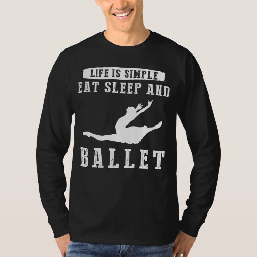 シンプルの動き:ライフシンプルは食べ:スリープ, Tシャツ (正面)