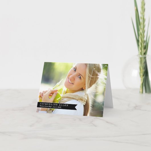 シンプルの卒業サンキューカード サンキューカード (正面)