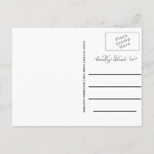 シンプルの卒業生|の保存日付の卒業生の帽子の写真 案内ポストカード (裏面)