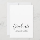 シンプルの卒業発表 招待状 (正面)