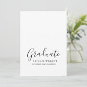 シンプルの卒業発表 招待状 (スタンド正面)