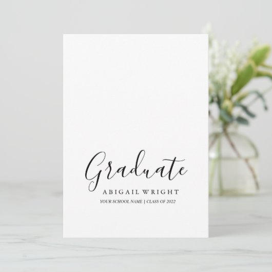 シンプルの卒業発表 招待状 (スタンド正面)