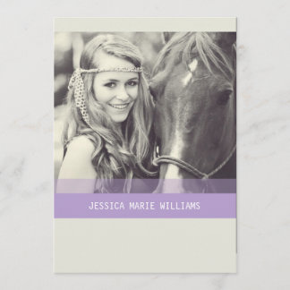 シンプルの卒業|紫 招待状