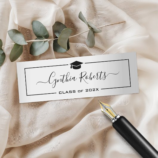 シンプルの台本卒業銀メタリックルック コーリングカード