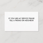 シンプルの名刺 名刺 (裏面)