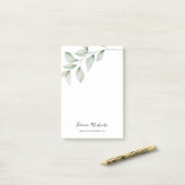 シンプルの名前とビジネスタイトル ポストイット (デスク上)