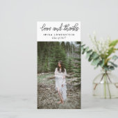 シンプルの大学院愛および感謝のタイポグラフィ サンキューカード (スタンド正面)