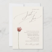 シンプルの山ファンシーの花の結婚愛 招待状 (正面)