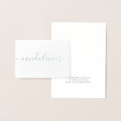 シンプルの弔意悔やみや弔慰 箔カード (ディスプレー)