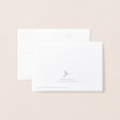 シンプルの弔意悔やみや弔慰 箔カード (裏面封筒付き)